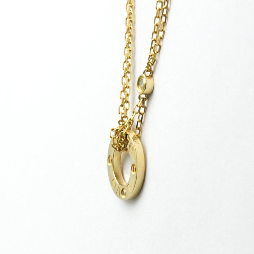 CARTIER Love Circle Necklace B7219500 18K Yellow Gold Diamond Pendant - Picture 3 of 14